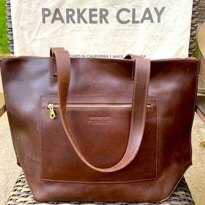 Parker Clay Entoto Zip Tote in brown, NWOT